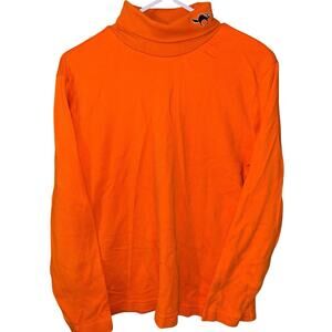 Vintage Holiday Editions women’s orange Halloween black cat turtleneck shirt (L)